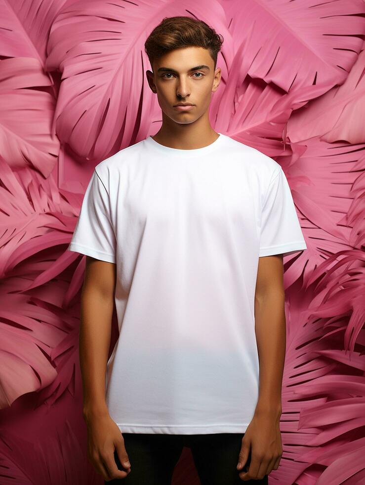 White Blank T-shirt Photo Ai generated