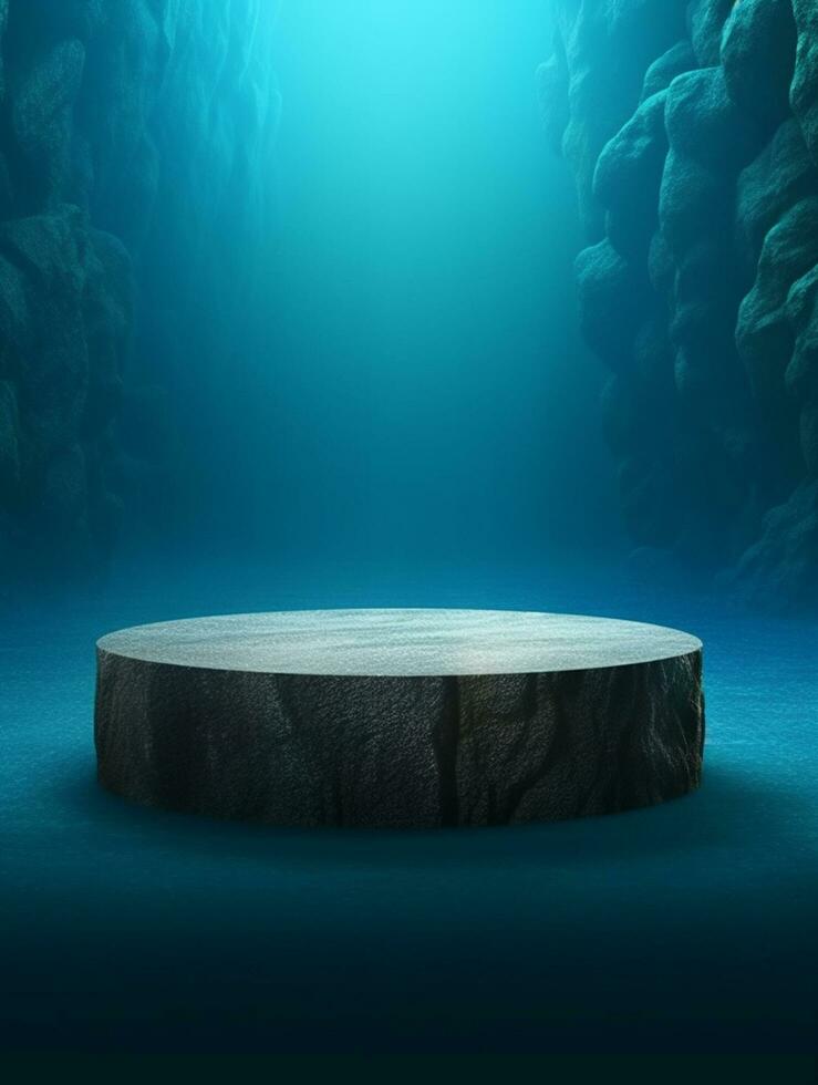 Free photo podium nature pedestal stage product display background Ai generated