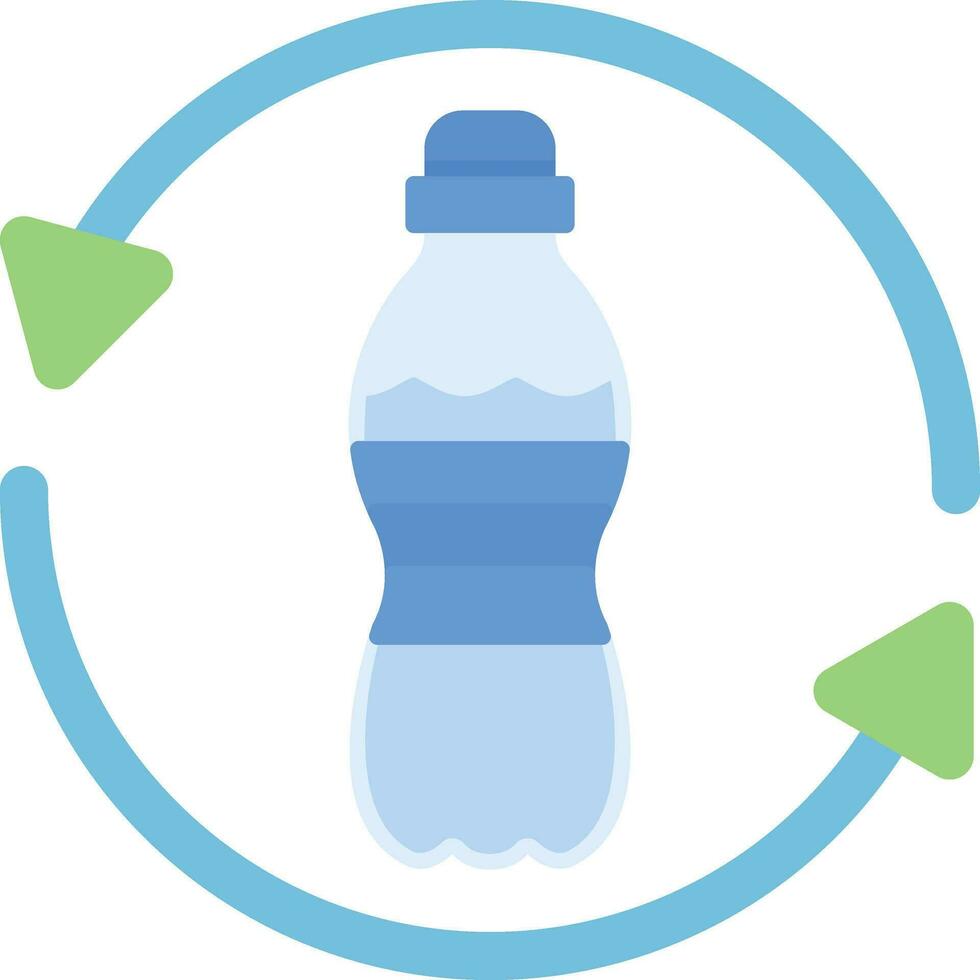 Plastic Recycle Line Icon vector