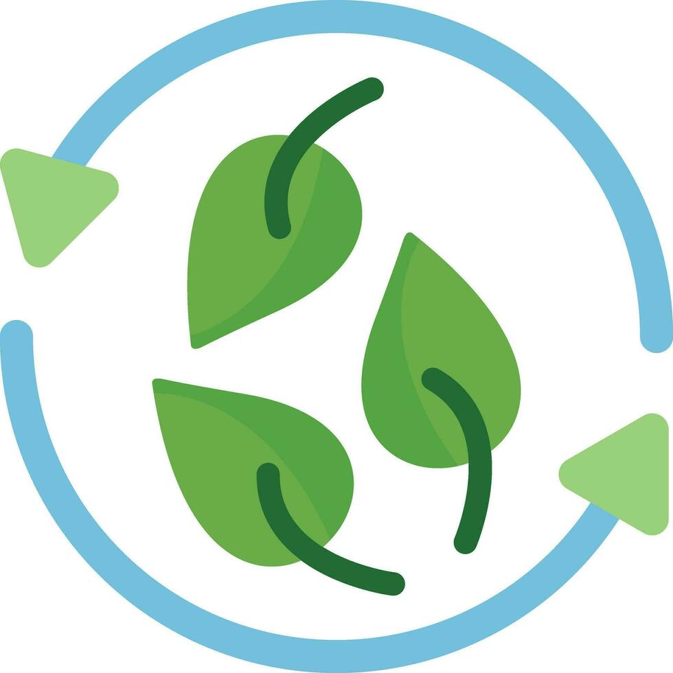 Leaf Recycle Line Icon vector