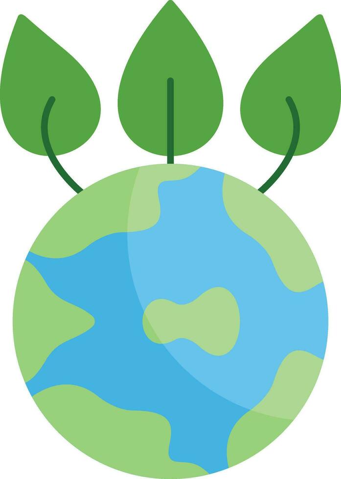 Green Planet Line Icon vector