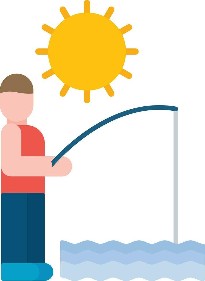Summer Fishing Vector Icon