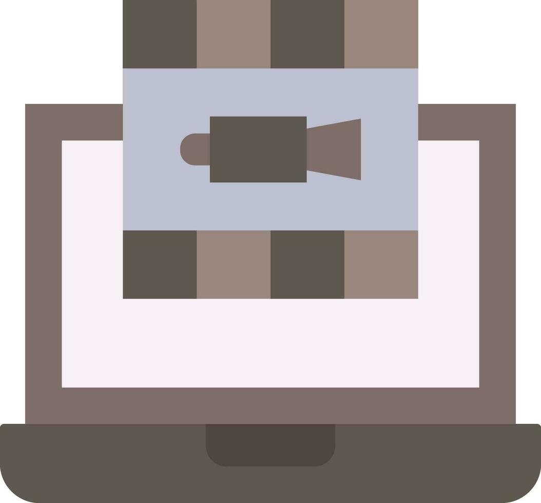 Film on Laptop Vector Icon