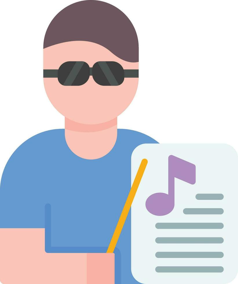música profesor masculino vector icono