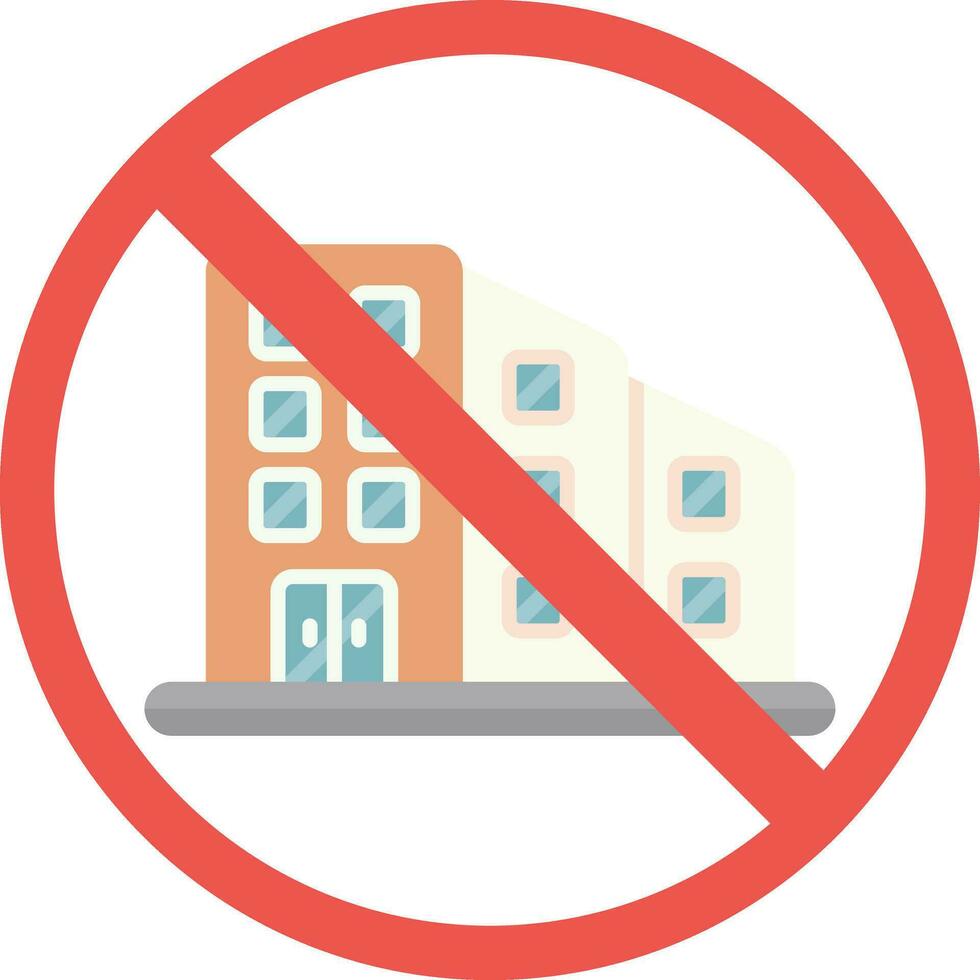 No Commute Vector Icon