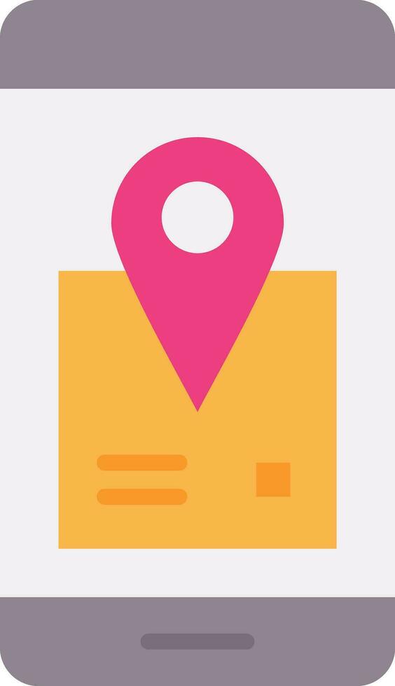 Mobile Shipment Tracking Vector Icon