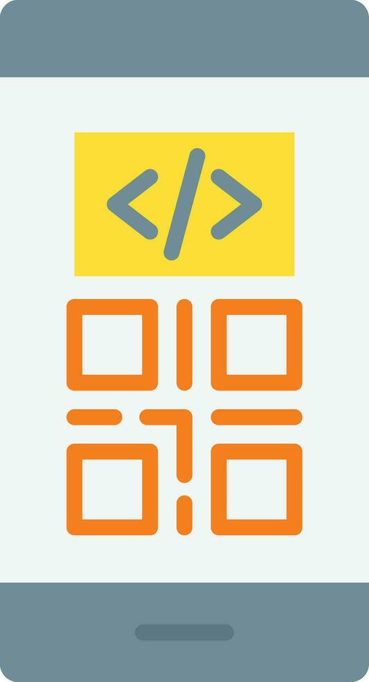 Smartphone Coding Vector Icon