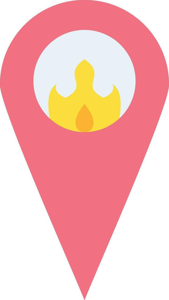 Fire Location Vector Icon