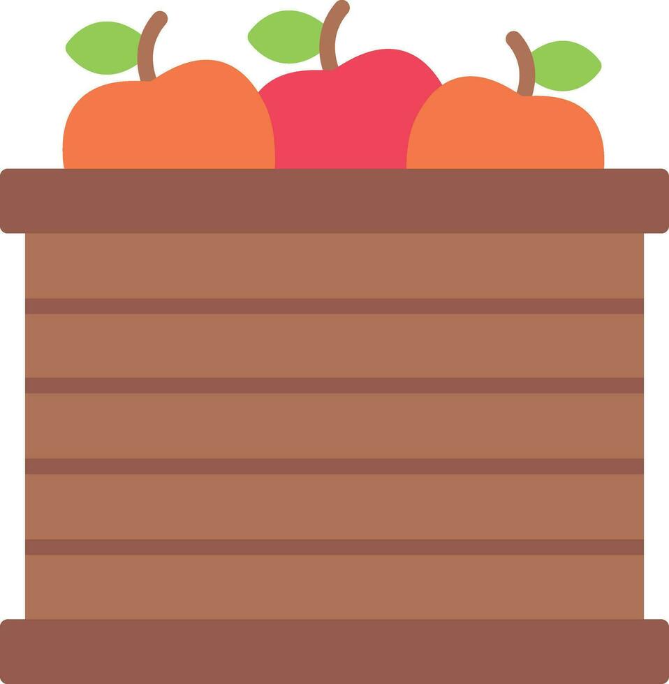 Fruits Basket Vector Icon