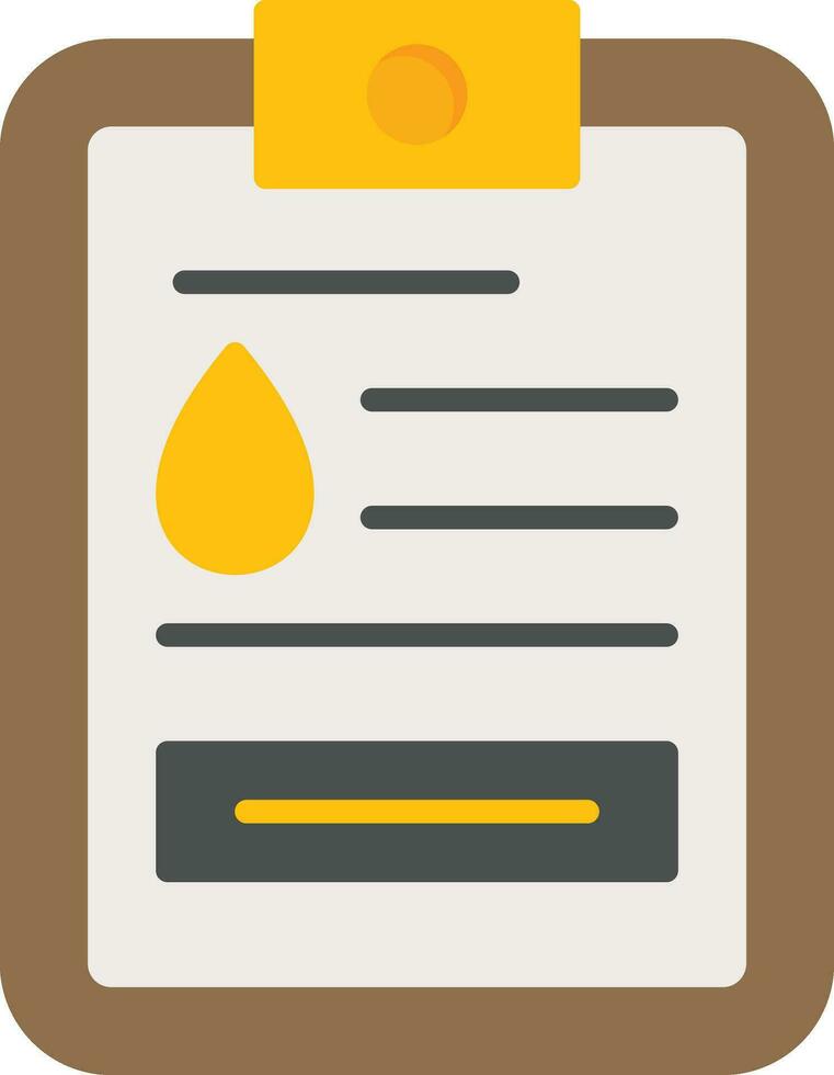 Oil Data Report Vector Icon