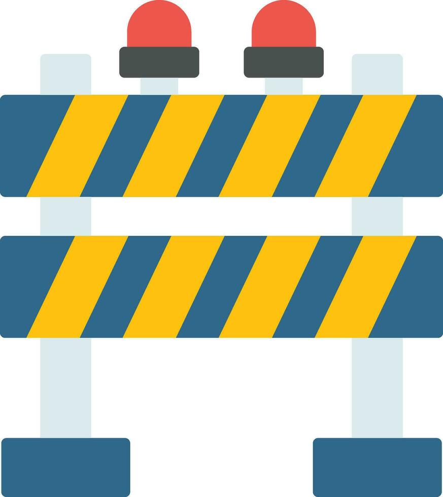 Traffic Barrier Vector Icon