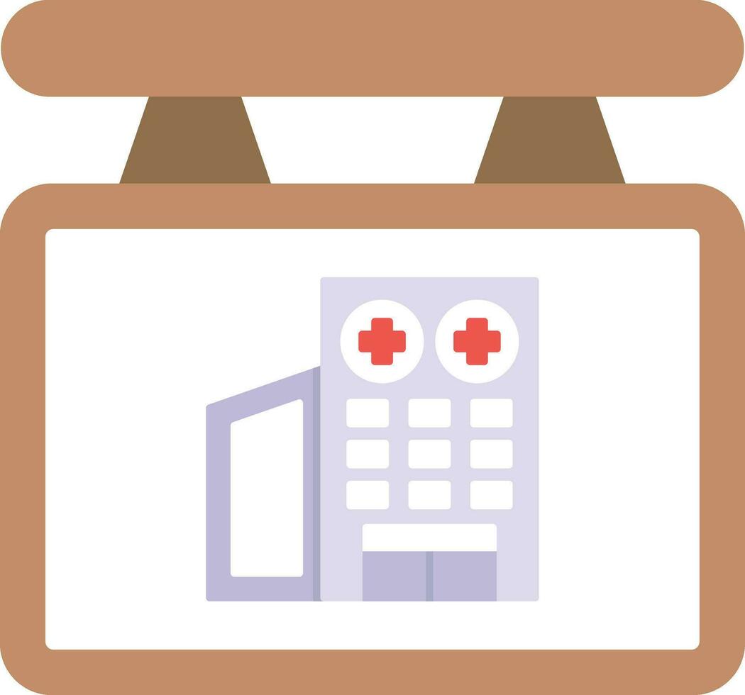 Hospital Sign Vector Icon