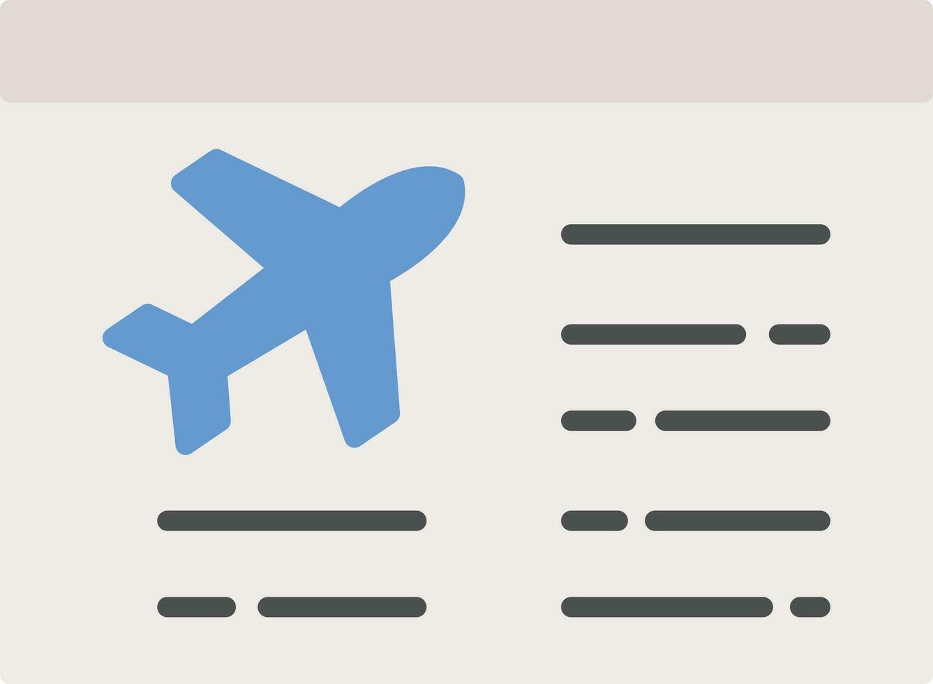 Flight Information Vector Icon