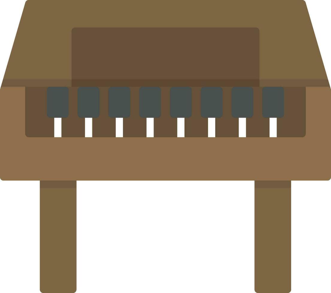 Wooden Piano Vector Icon