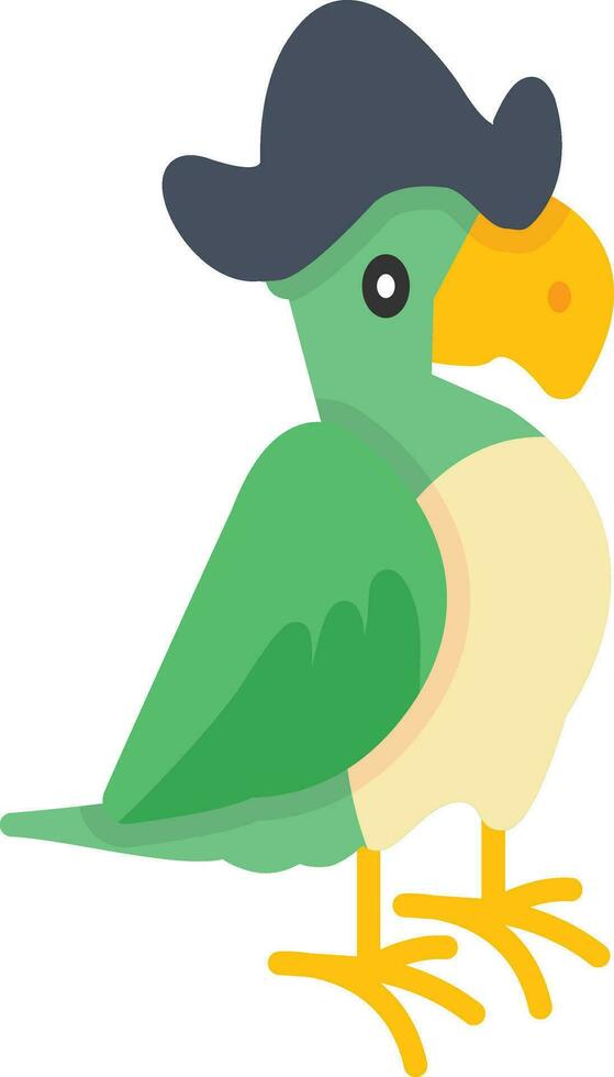 Pirate Parrot Vector Icon