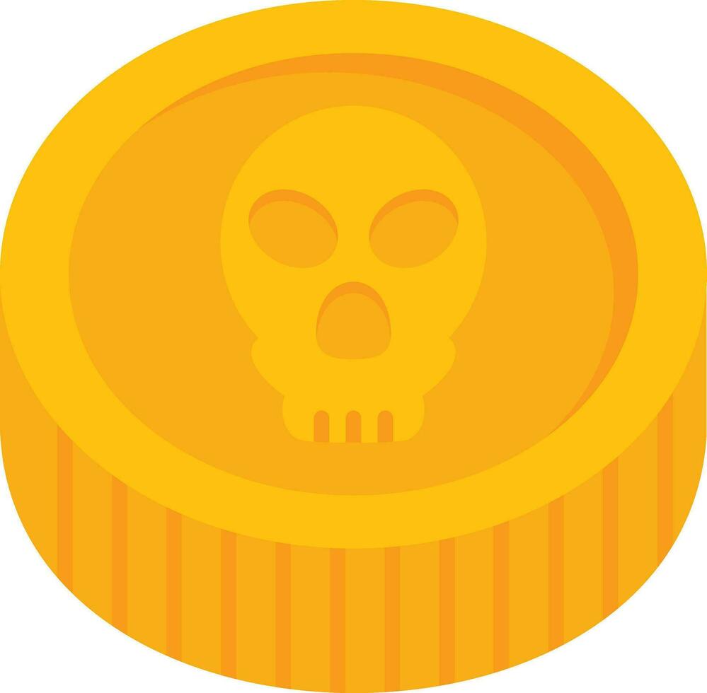 Pirate Coin Vector Icon