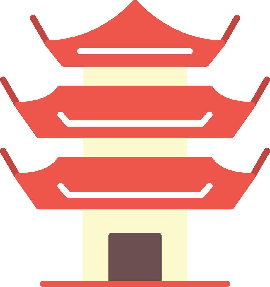 icono de vector de pagoda