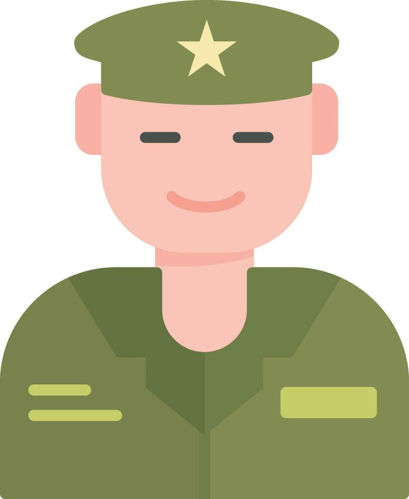 Ejército piloto vector icono