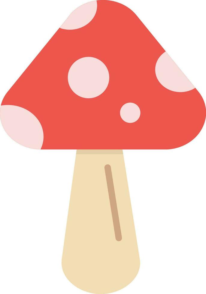 Spring Mushroom Vector Icon