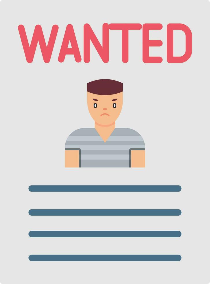 Wanted Vector Icon