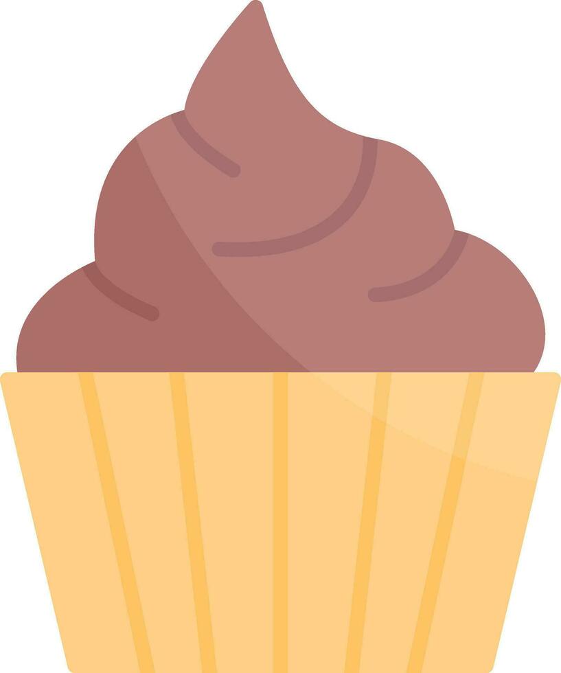 icono de vector de cupcake de chocolate