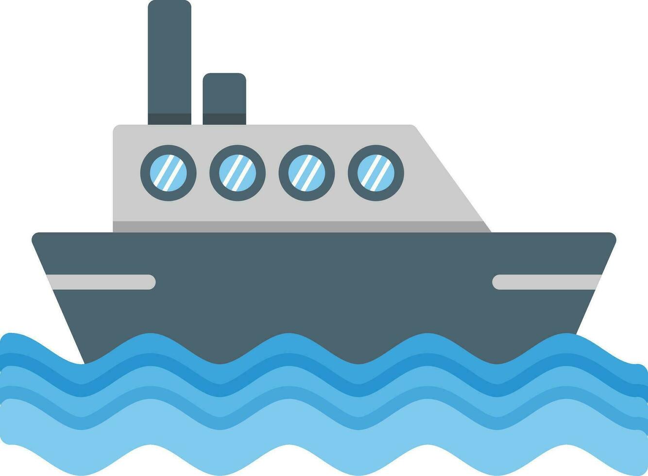 Ferry Boat Vector Icon