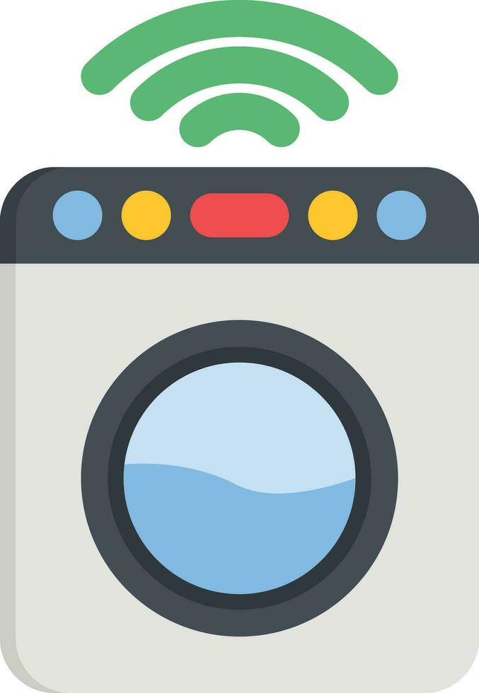 Smart Washing Machine Vector Icon