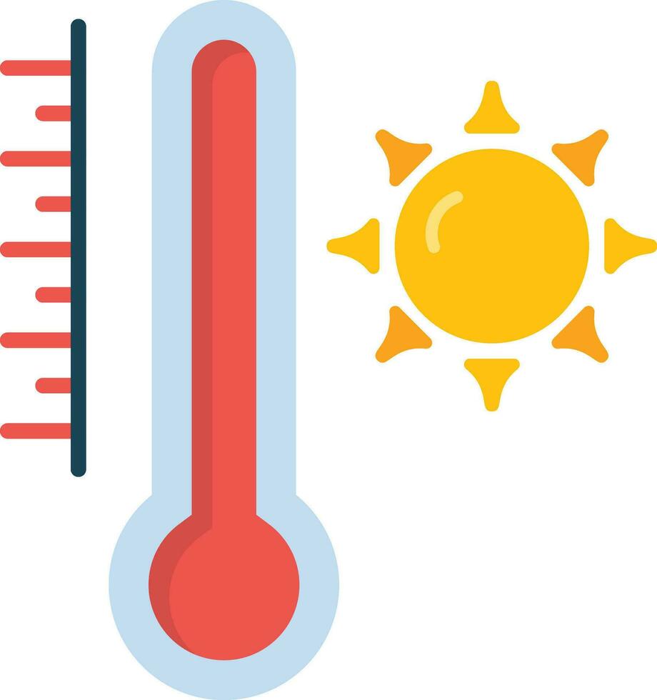 caliente temperatura vector icono