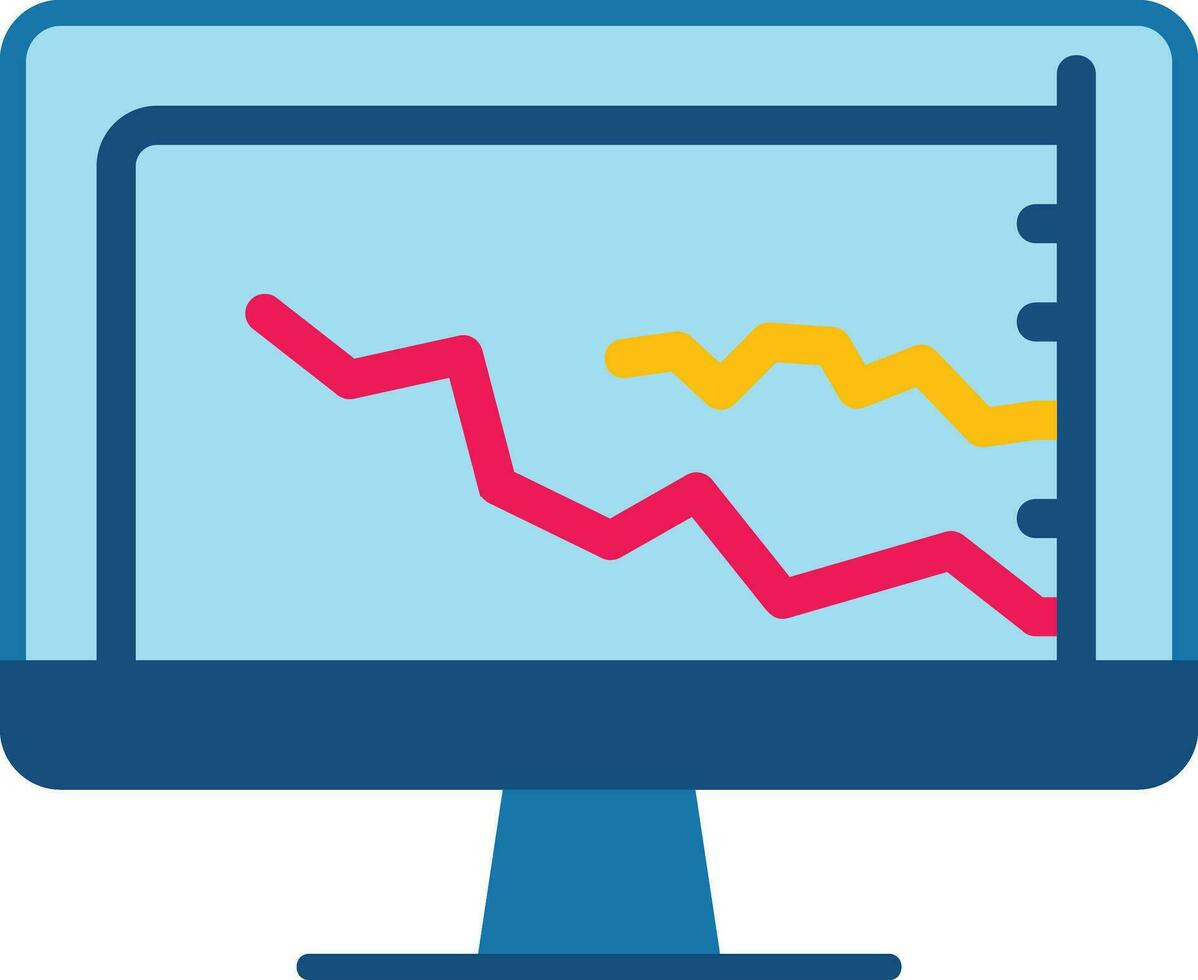 Rising Line Graph Vector Icon