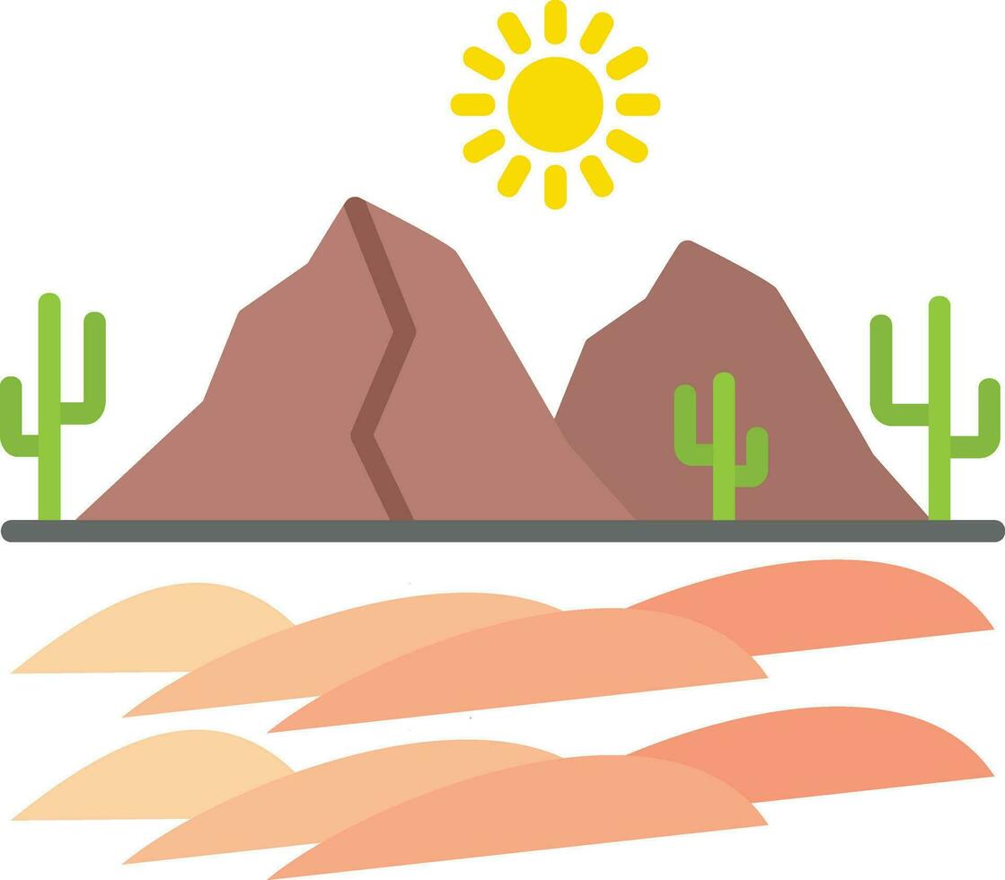 Desert Rocks Vector Icon