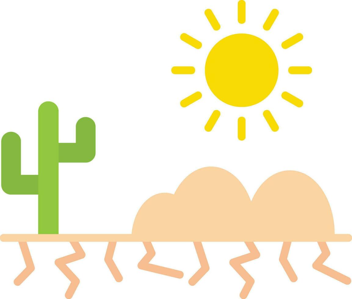 Desert Hot Weather Vector Icon