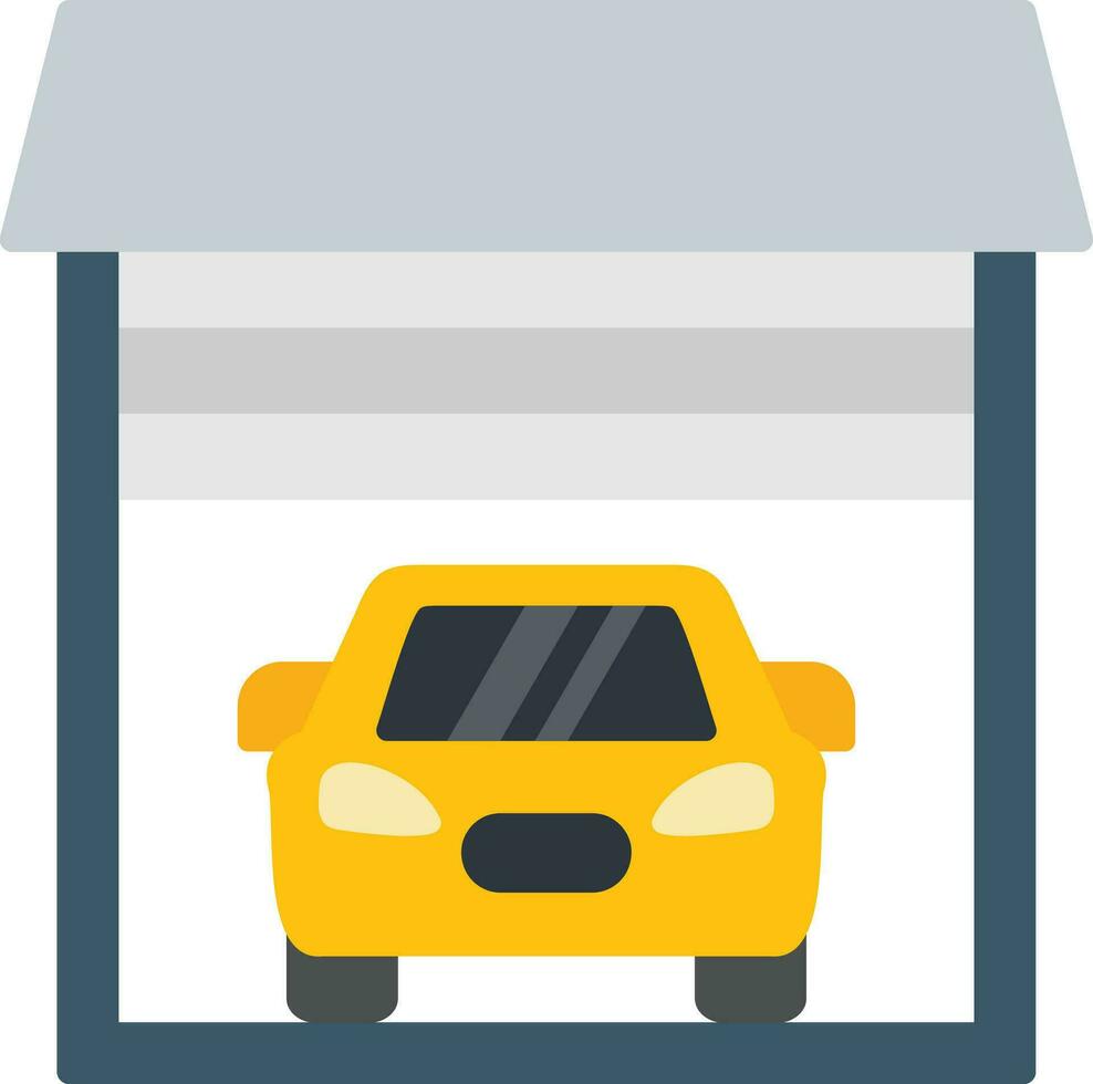 coche garaje vector icono