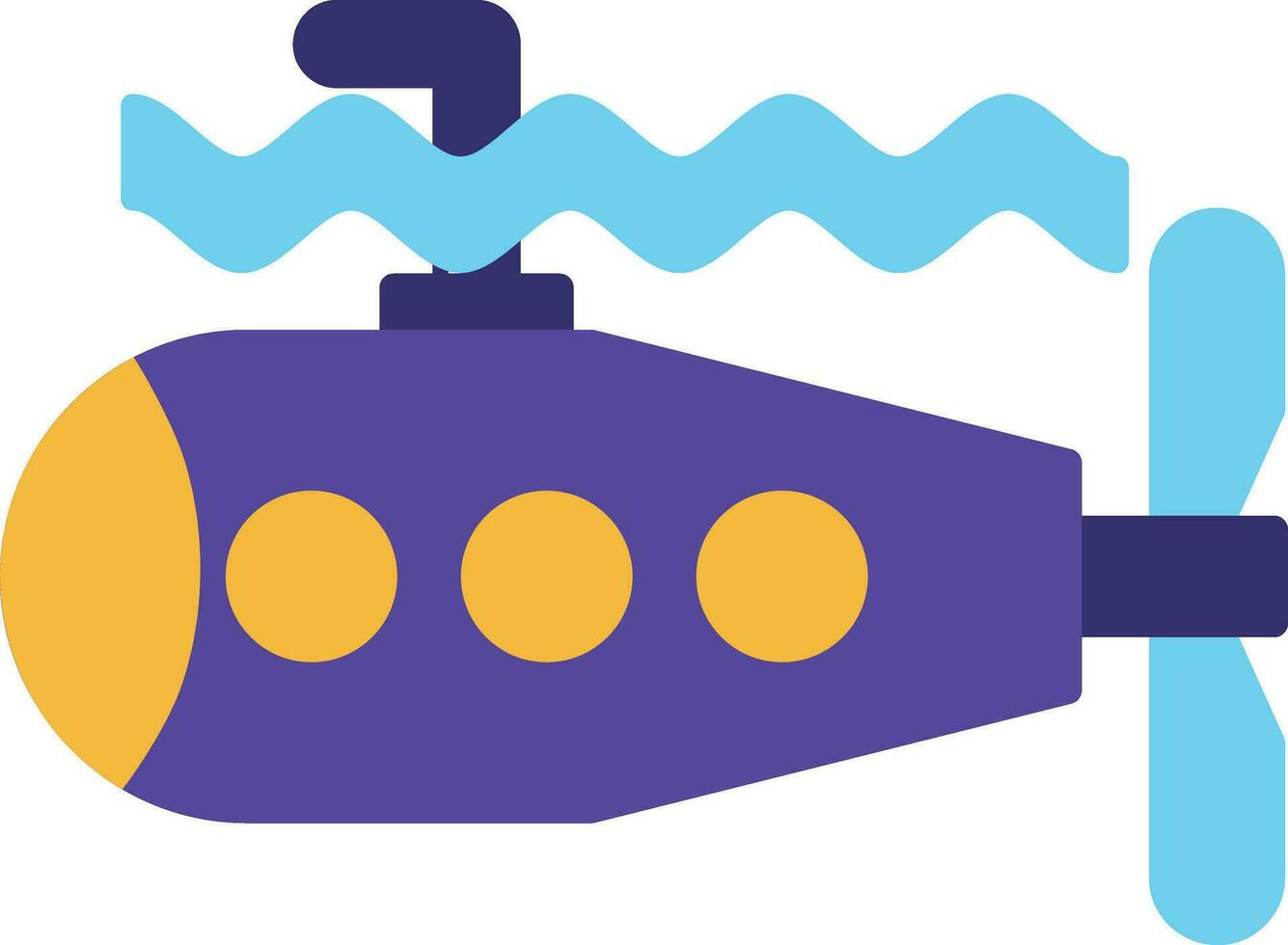 icono de vector submarino