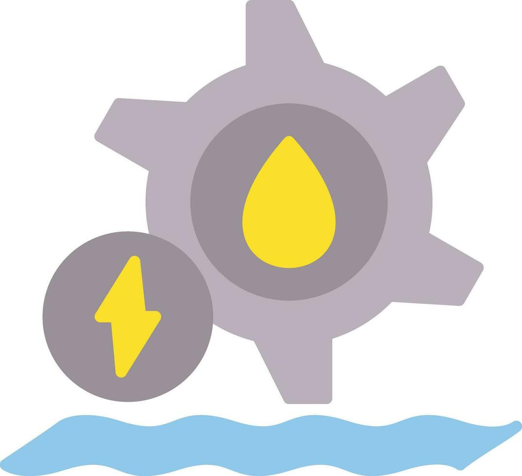 icono de vector de energía hidroeléctrica