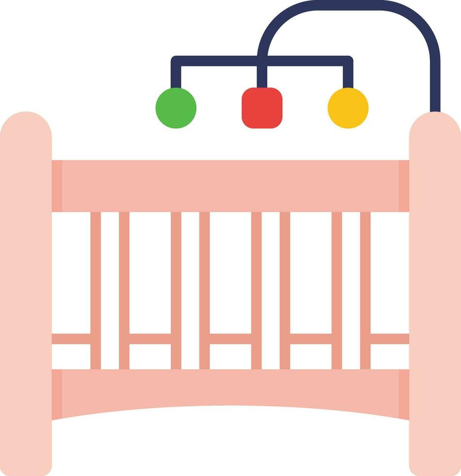 Baby Crib Vector Icon