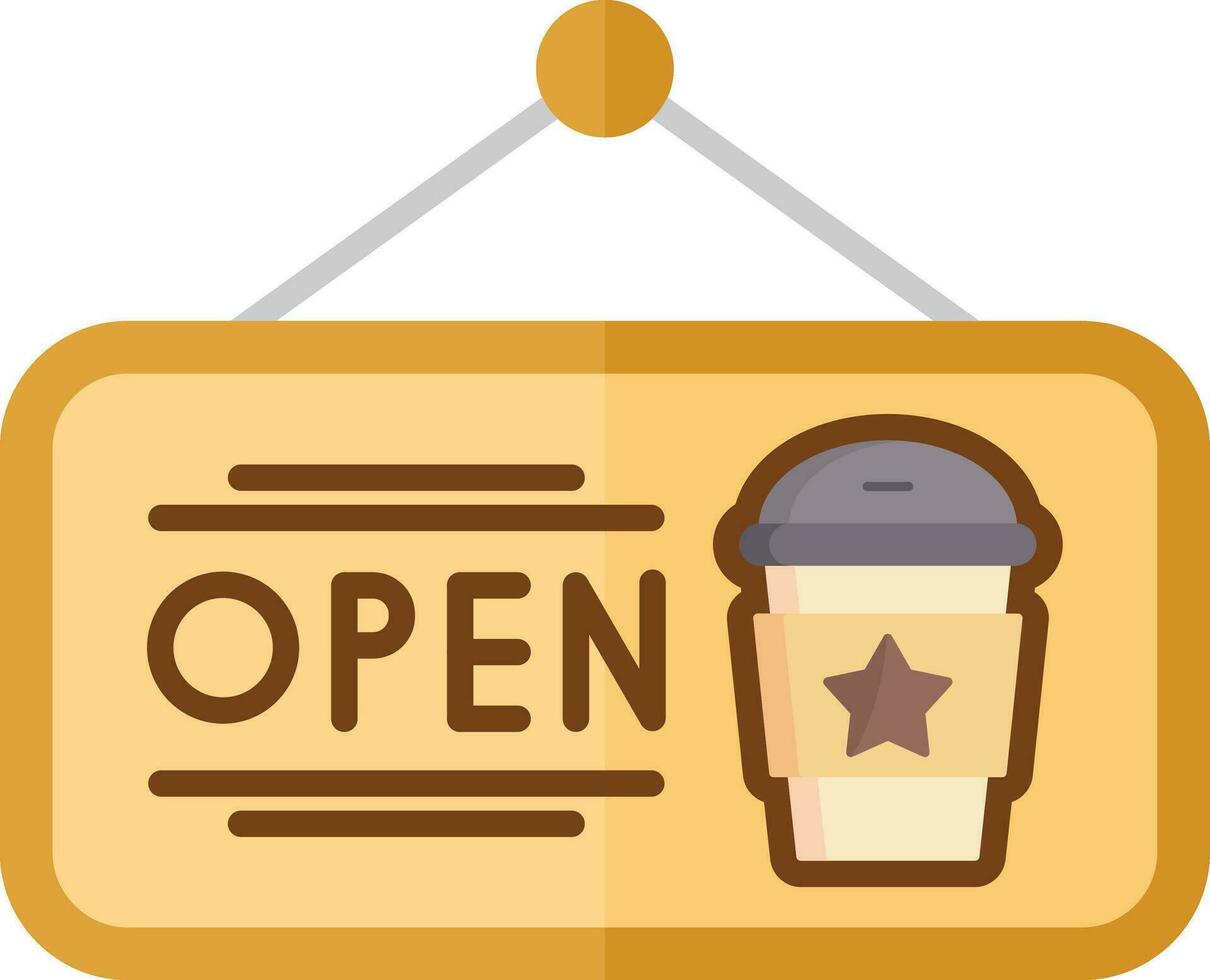 Cafe Open Sign Vector Icon 30376370 Vector Art At Vecteezy