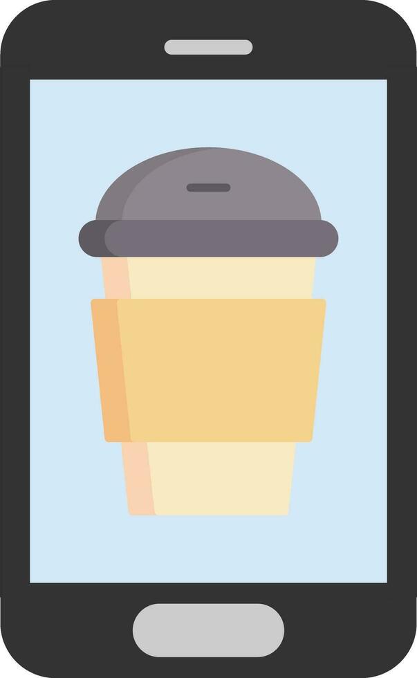 café móvil vector icono