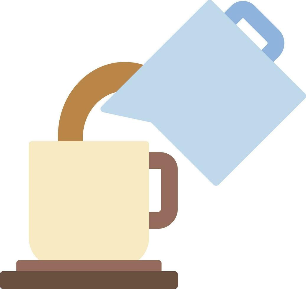 Pour Coffee Vector Icon