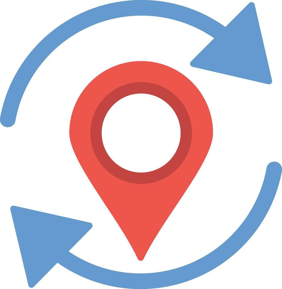 actualizar ubicación vector icono