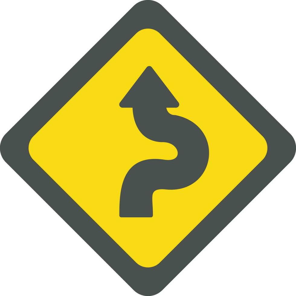 Windy Road Vector Icon