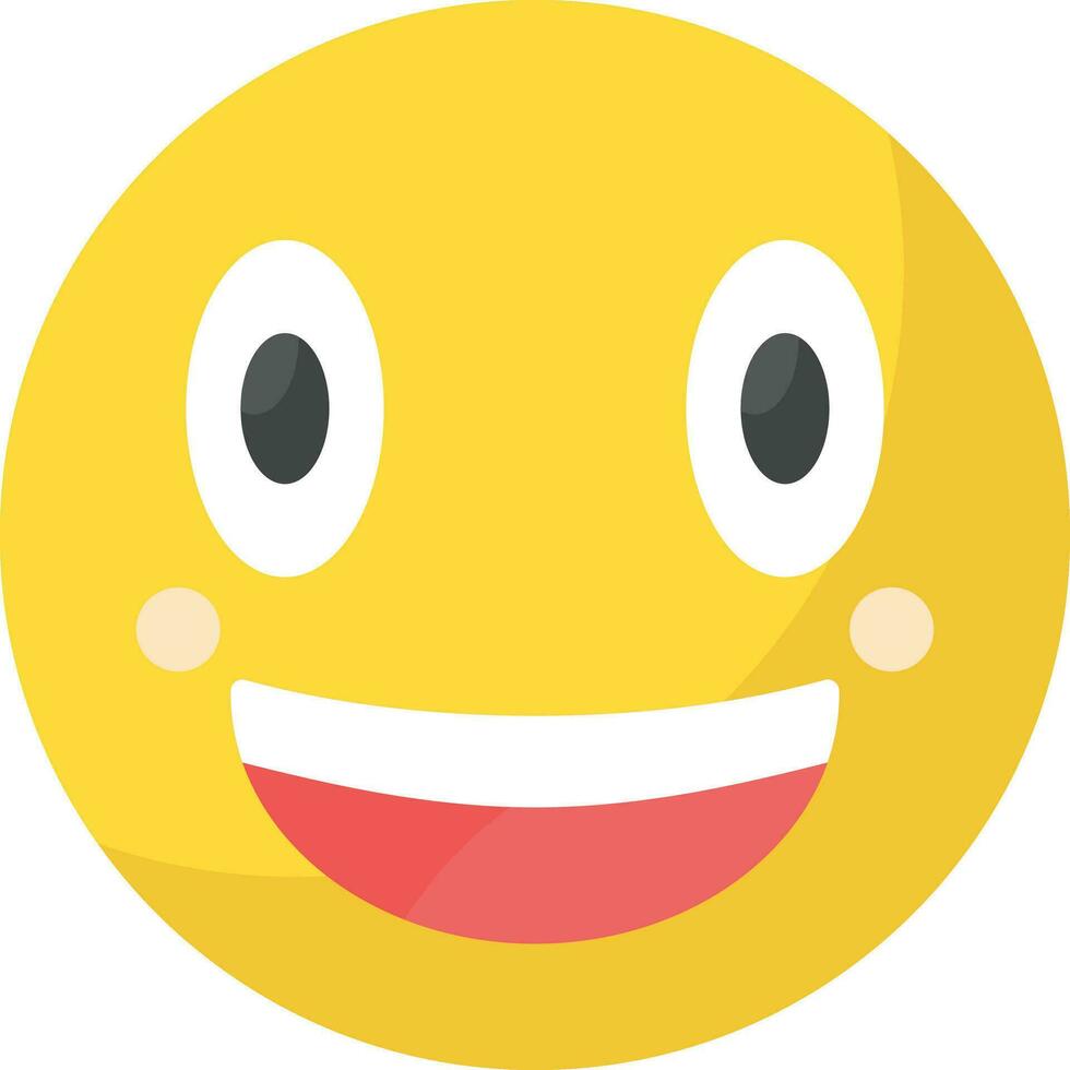 Grinning Face with Big Eyes Vector Icon