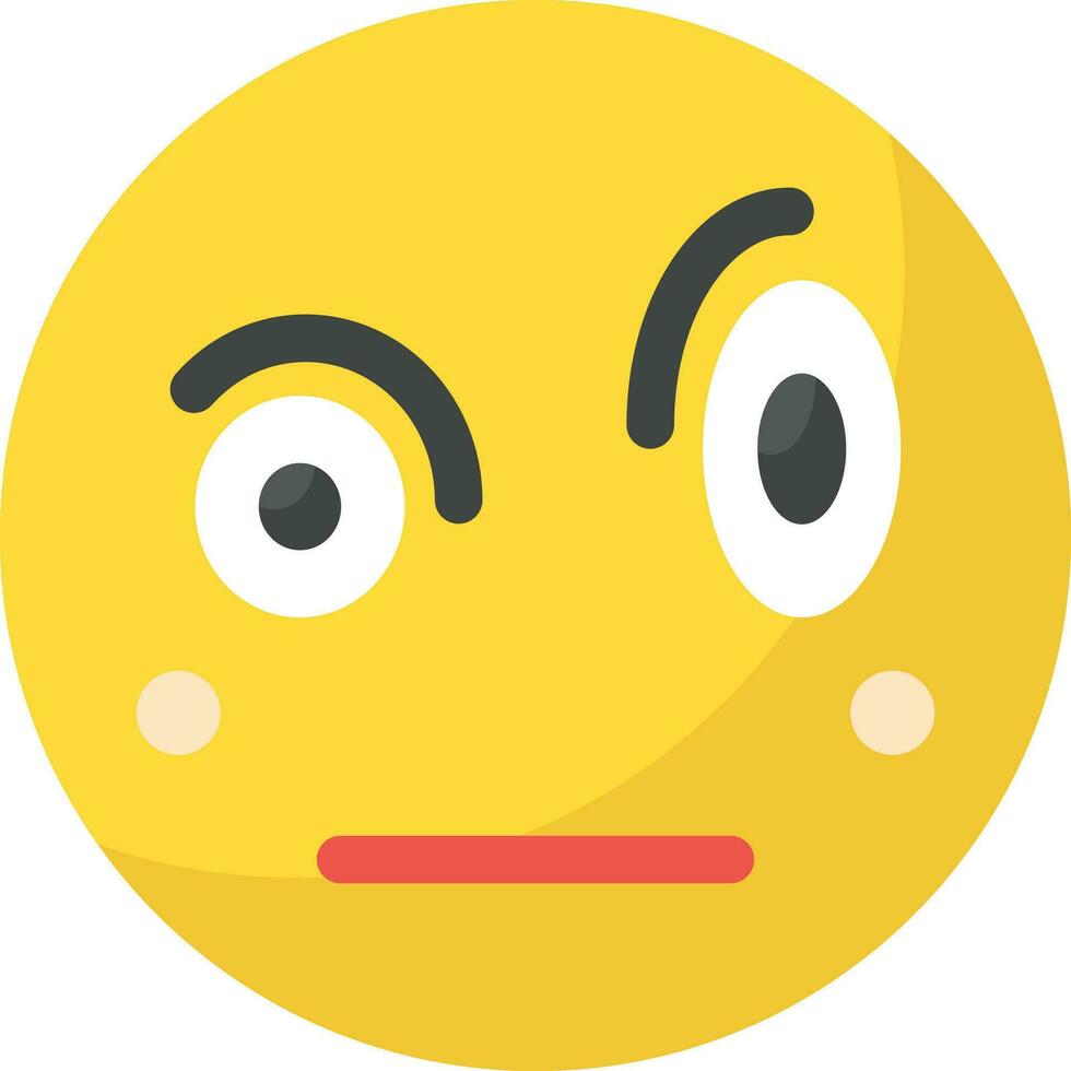 Face with Raised Eyebrow Vector Icon