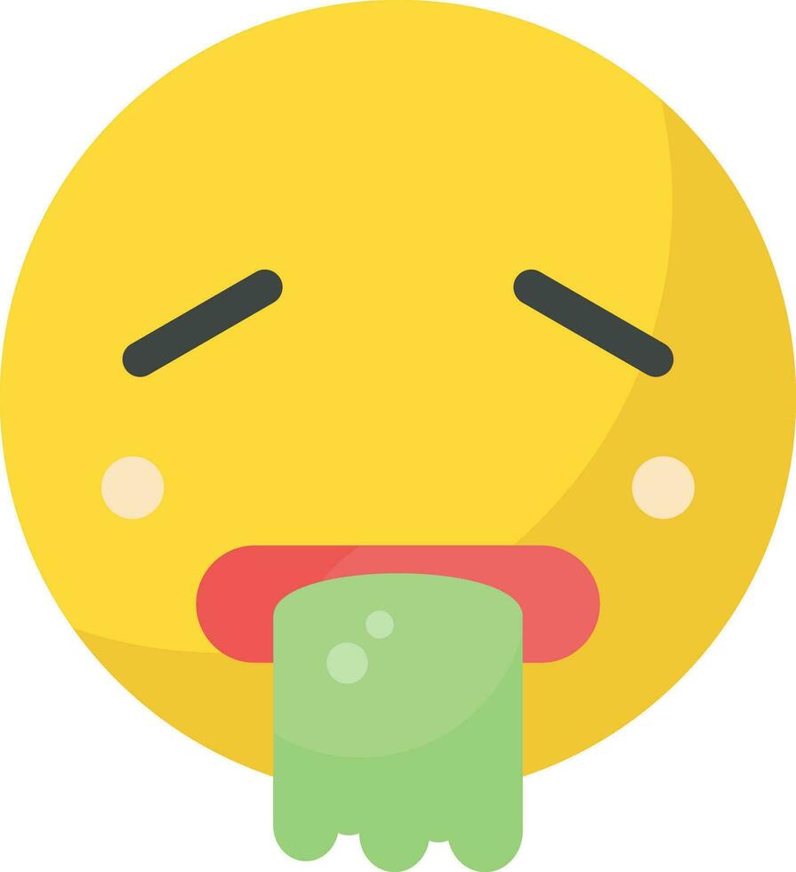 Face Vomiting Vector Icon