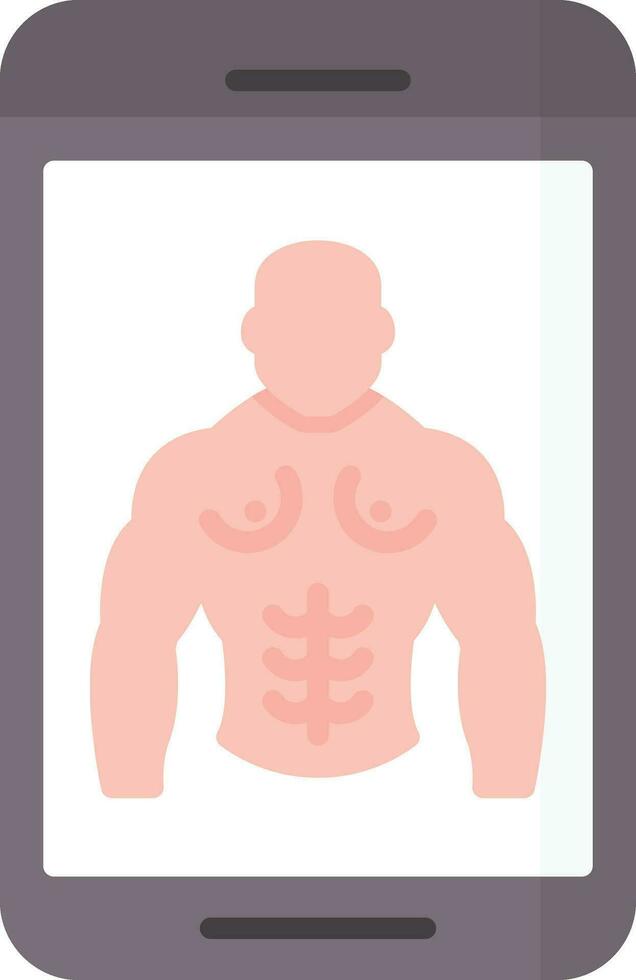 lleno cuerpo músculo vector icono