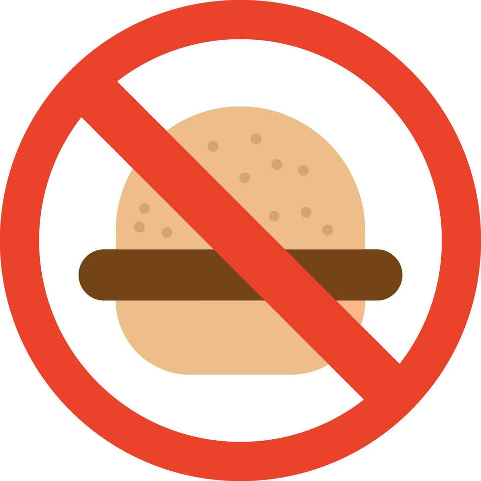 No Eating Vector Icon