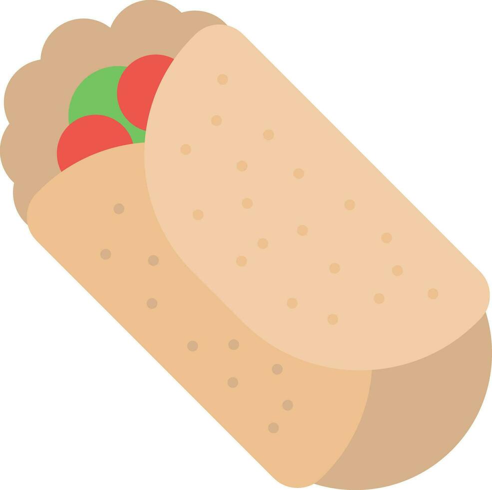 burrito vector icono