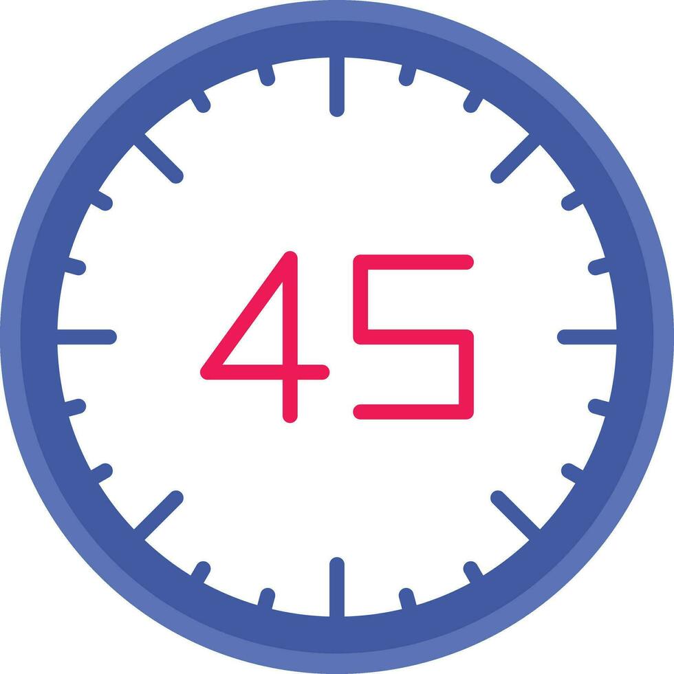 icono de vector de 45 minutos