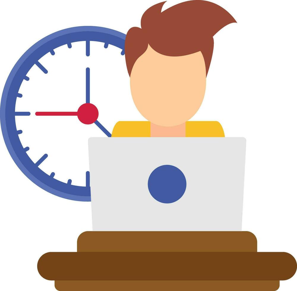 Non Stop Working Vector Icon
