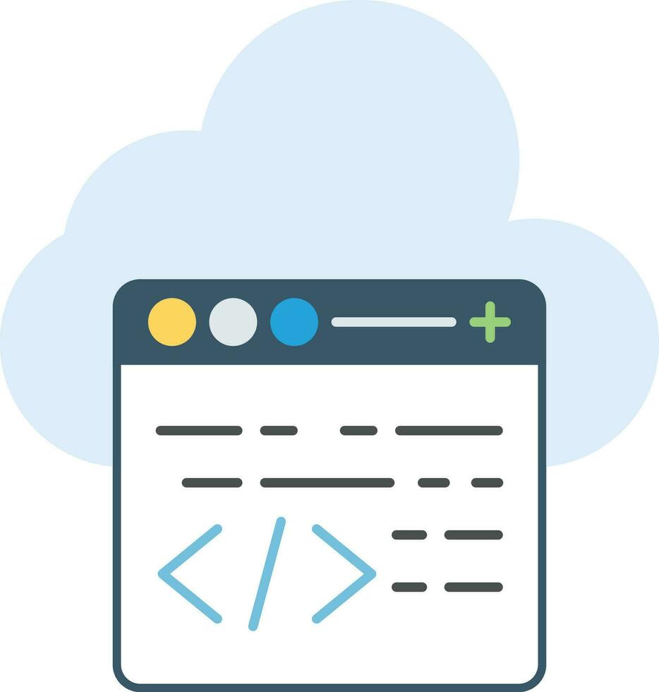 Cloud Coding Vector Icon