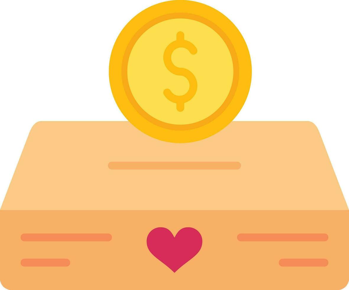 Charity Box Vector Icon